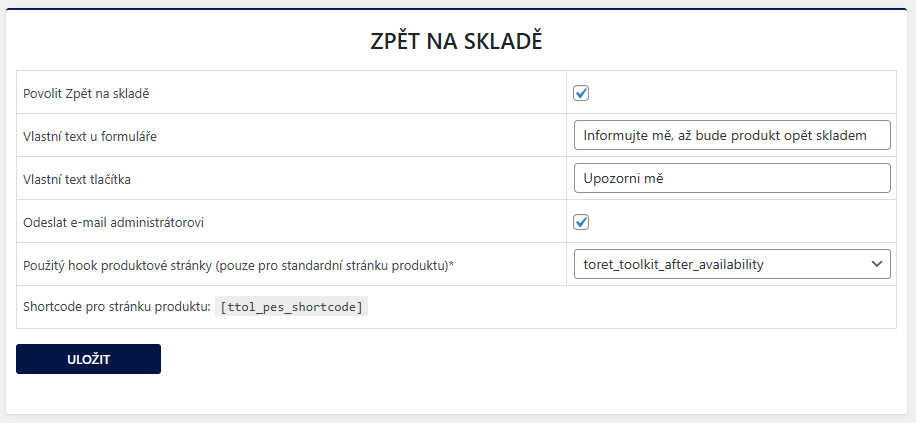Toolkit - Zpět na skladě
