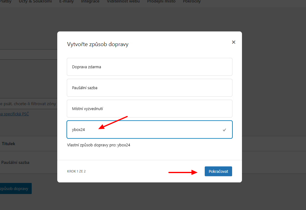 Plugin Toret ybox24 - nastavení dopravních zón