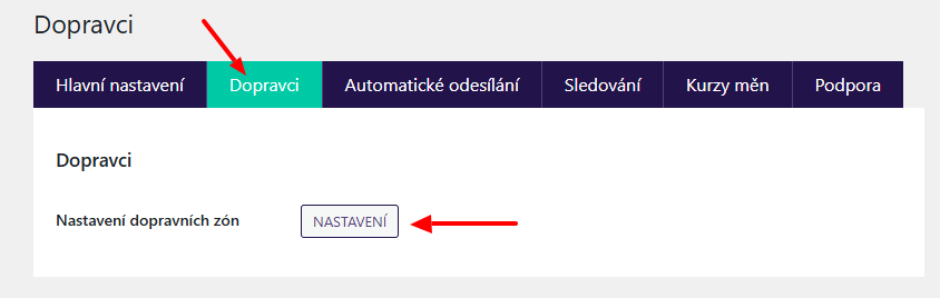 Plugin Toret ybox24 - nastavení dopravních zón