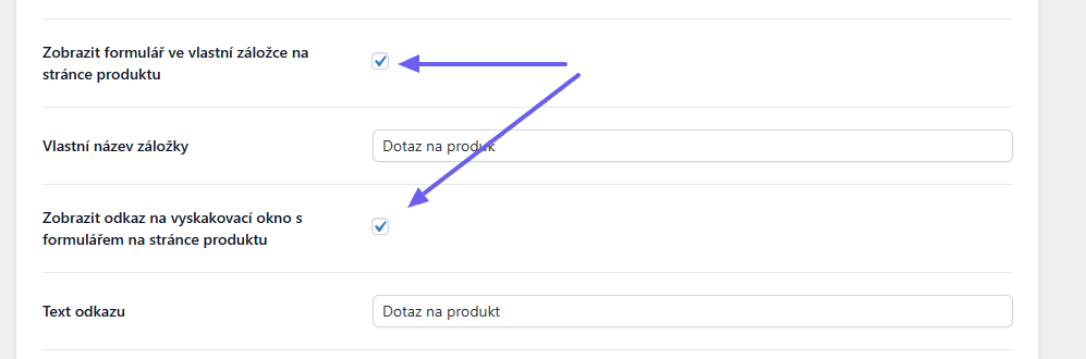 Toret Toolkit Plugin - Product Enquiry function settings 2