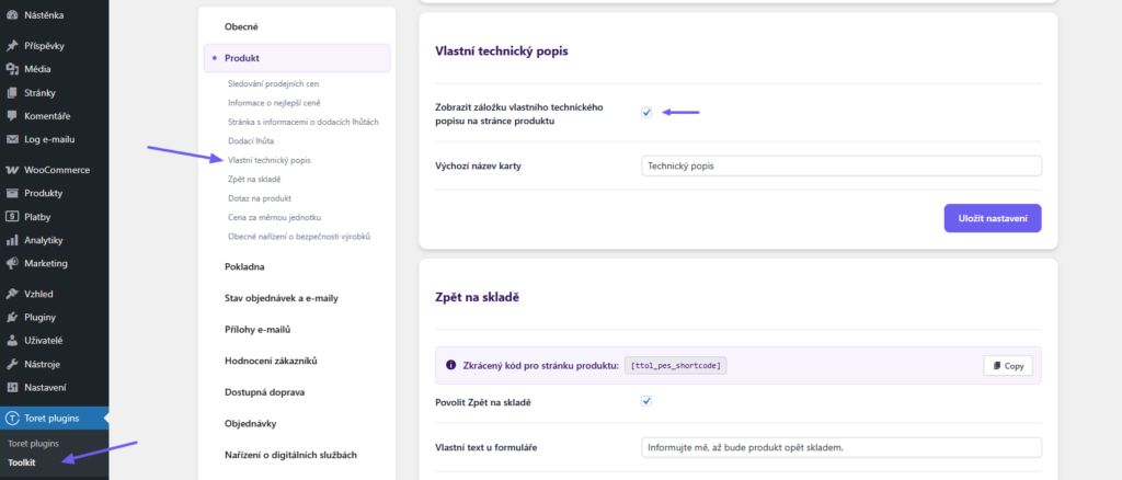 Toret Toolkit Plugin - technical description tab settings