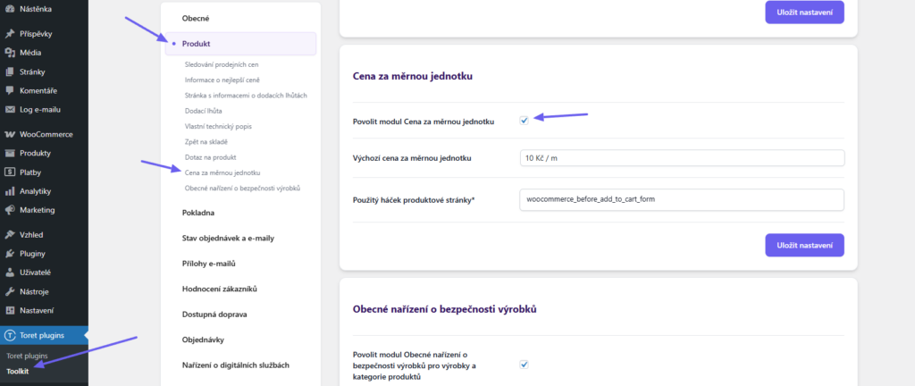 Toolkit - Price per Unit display settings