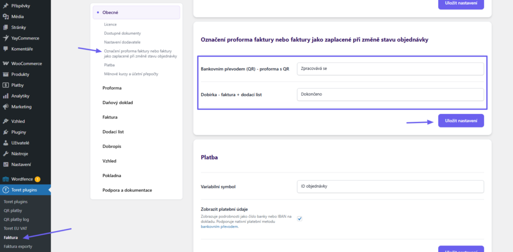 Toret Invoice for WooCommerce - automatic settlement
