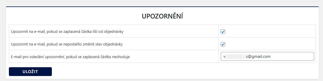 Plugin Toret Fio banka - upozornění na neshodu