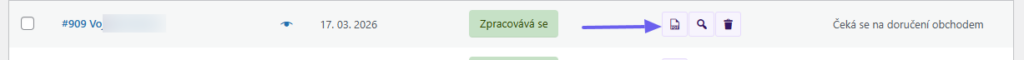 Plugin Toret Zásilkovna - tisk štítků v přehledu objednávek