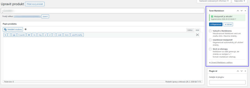 Toret AI markdown - metabox