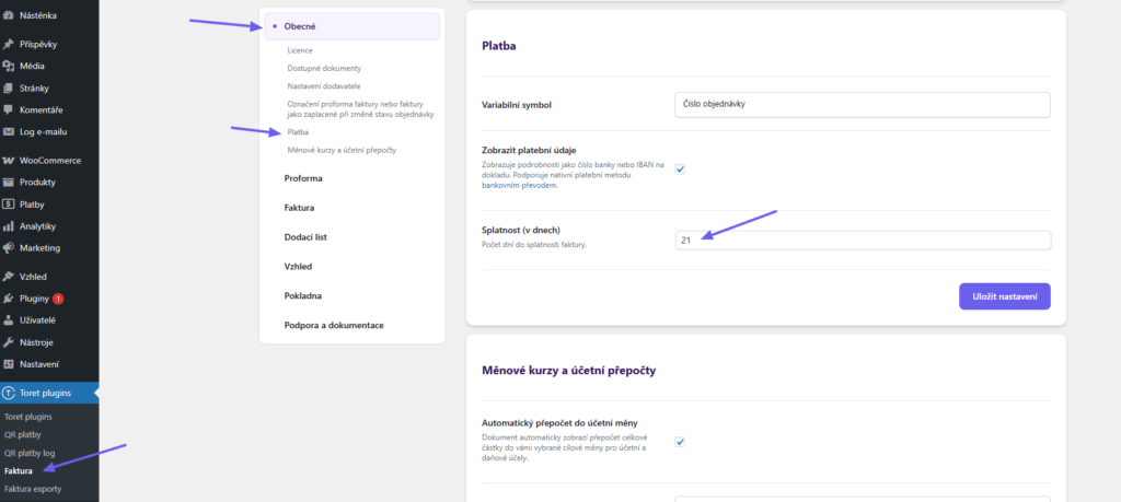 Toret Invoice - Due Date Settings