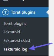 Toret Fakturoid – logování