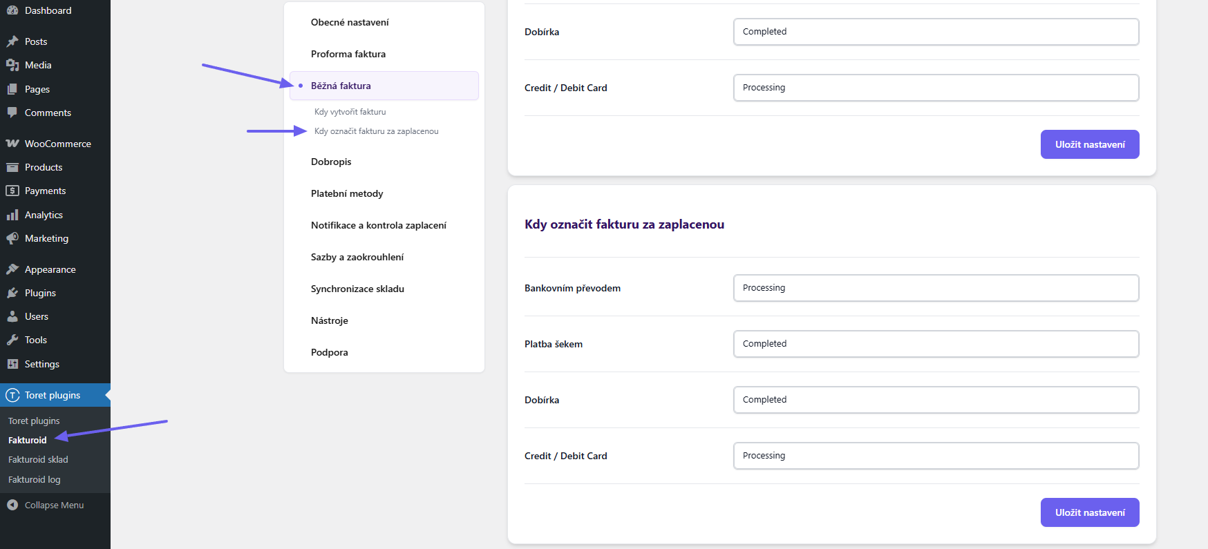 plugin Toret Fakturoid - automatické uhrazování faktur