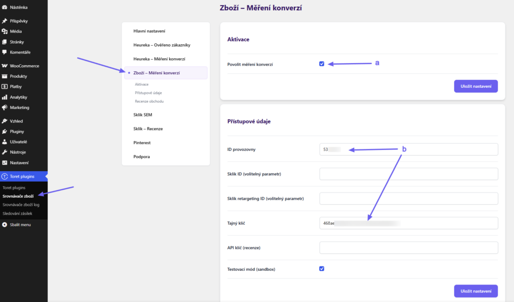 Plugin Toret Srovnávače zboží - implementace měření konverzí Zboží