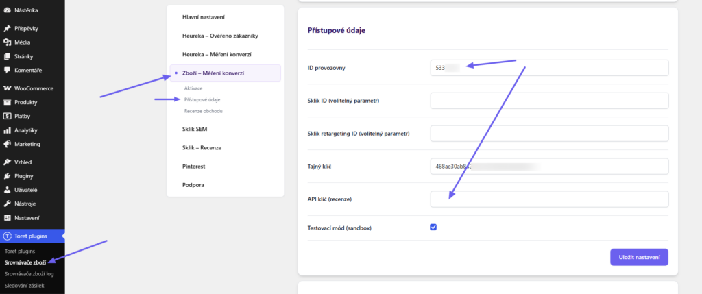 Plugin Toret Srovnávače zboží - nastavení přejímání recenzí ze Zboží.cz
