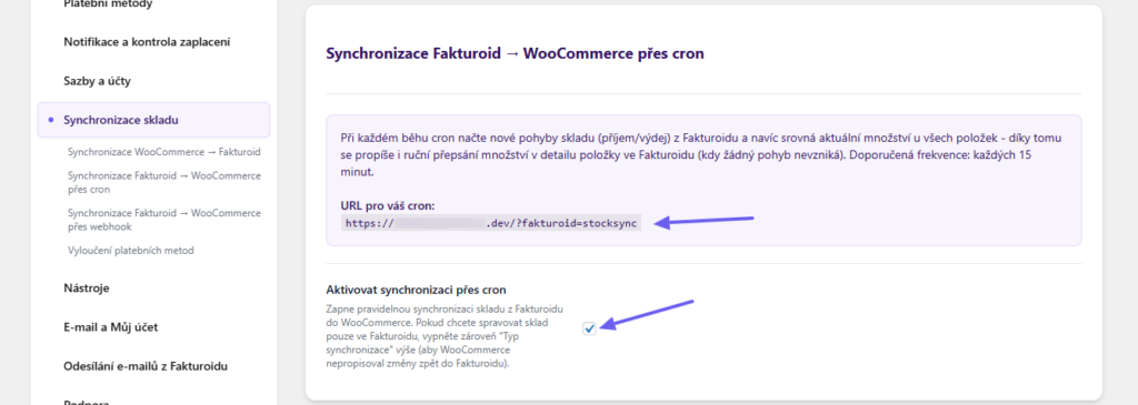 Toret Fakturoid – synchronizace skladu přes cron