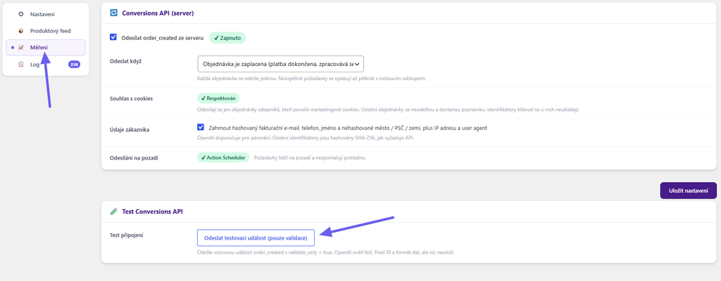 Toret Ads for AI - Test napojení Conversion API
